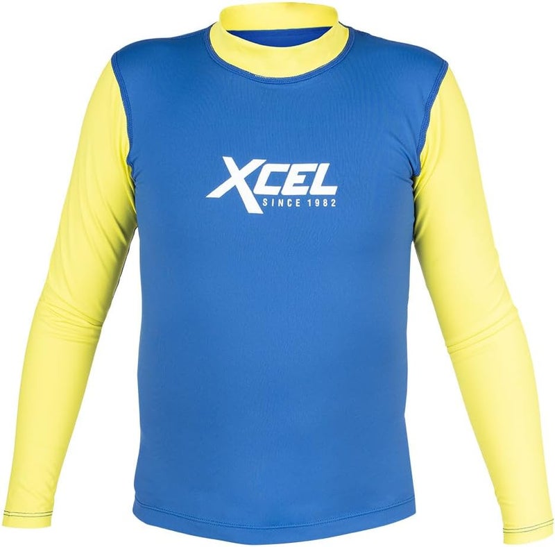 Xcel Kids Premium Stretch Retro Long Sleeve Performance Fit Rashguard - Image 1